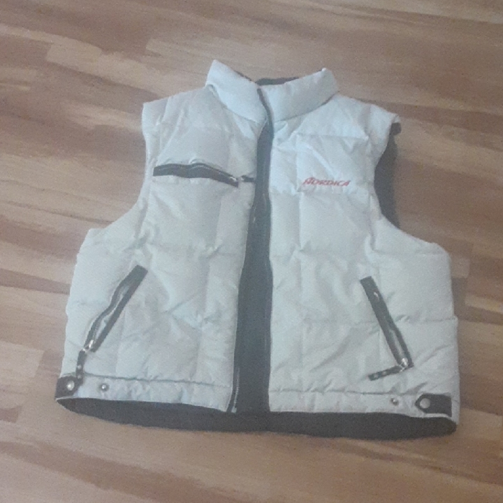 Adidas White and Black Vest with Red Logo